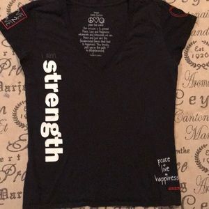 I am Protected V- neck tee Peace Love World